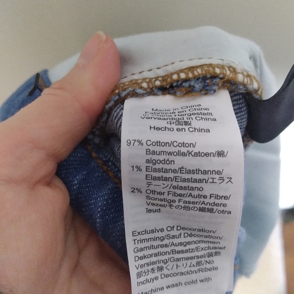 Madewell Light Wash Classic Straight Leg Step Hem Lightly Distressed Jeans 35 - Picture 10 of 13